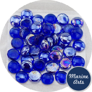 9107-P8 - Craft Pack - Lustered Blue Glass Nuggets